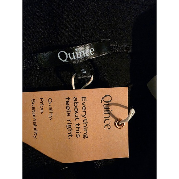 Quince Black Ultra-Stretch Ponte Bootcut Pants 30" Inseam Size Petite S Black - Picture 5 of 7